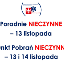 Poradnie nieczynne w dniu 13 listopada