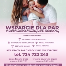 „Program kompleksowej ochrony zdrowia prokreacyjnego dla mieszkańców województwa łódzkiego” 