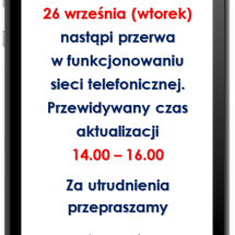 Aktualizacja sieci telefonicznej - 26 września